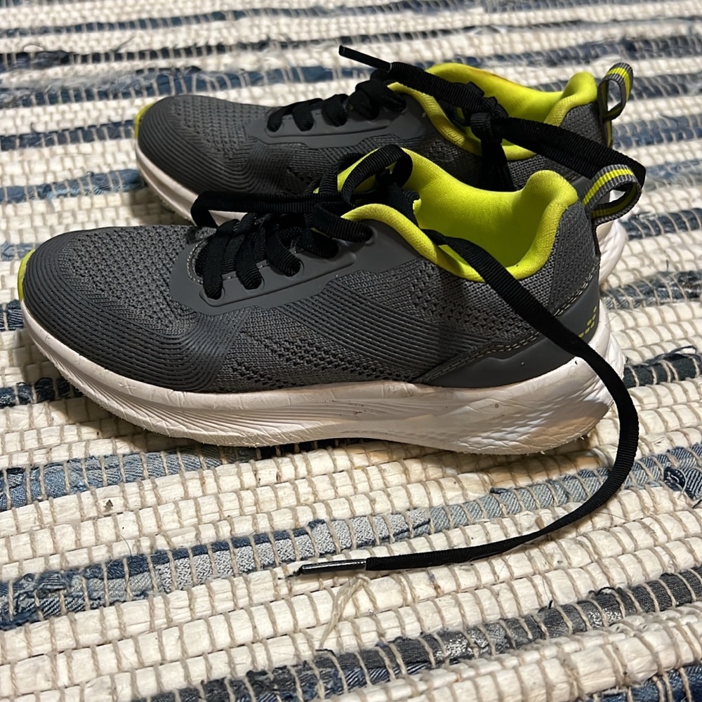 BCG Gray and Neon Green Kids Sneakers